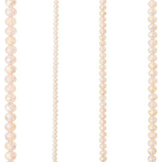 12 Pack: Pink & Gold Plated Faceted Glass Rondelle Beads by Bead Landing™